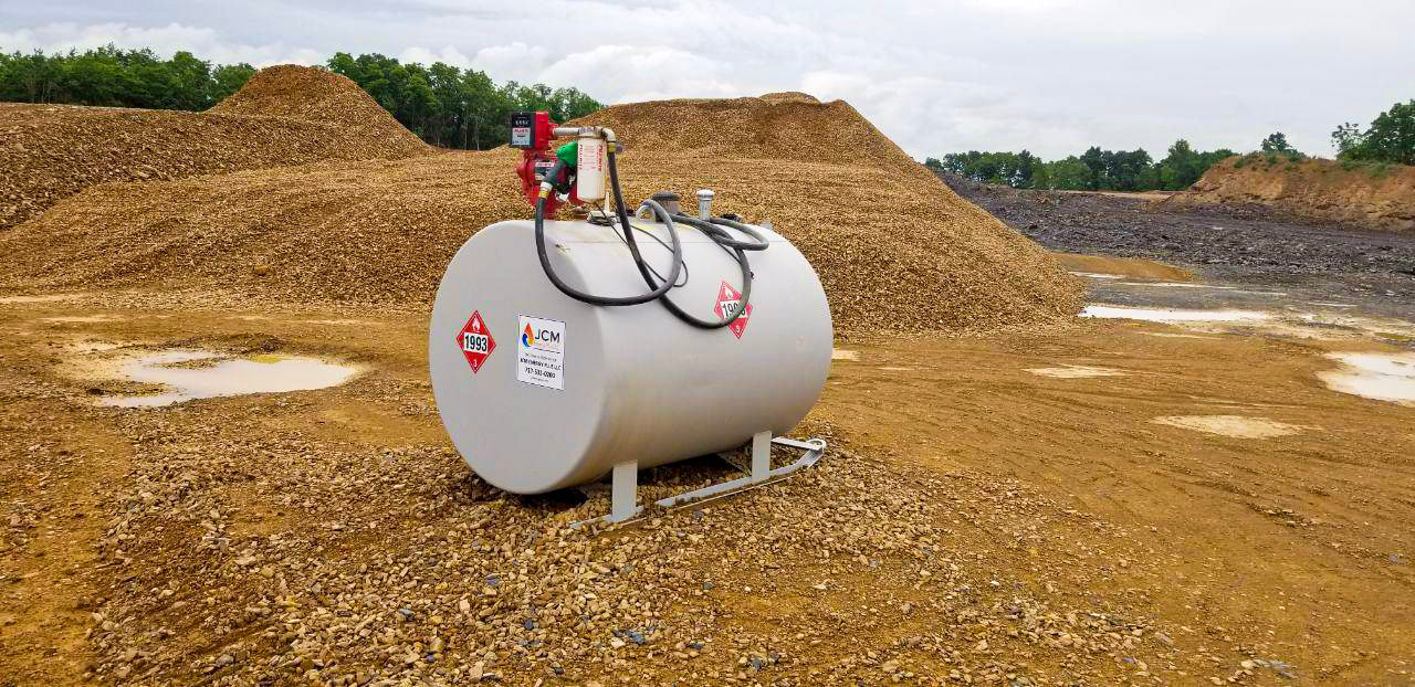 picture of fuel tank at construction site